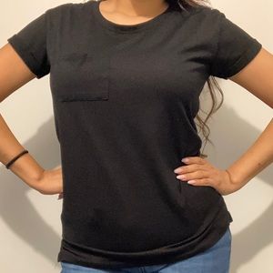 Black shirt with small pocket on left
